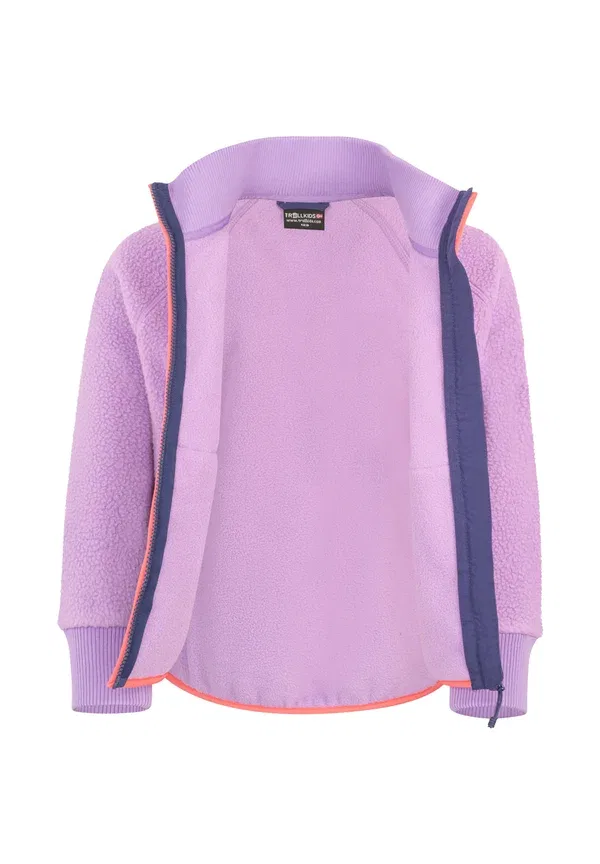 Куртка флисовая Girls Vega Jacket Trollkids, light violet, светло-фиолетовый — фото 3