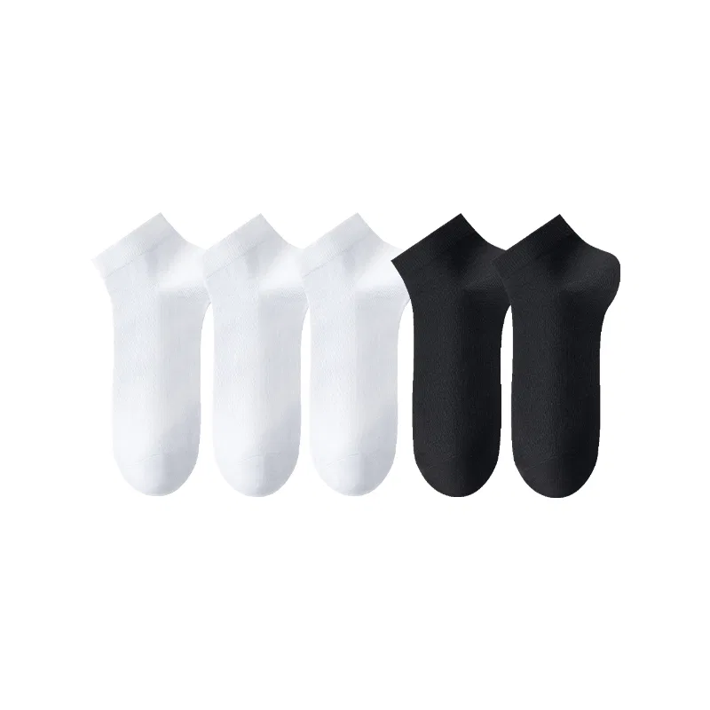 Носки женские/мужские/детские с длиной до щиколотки, модель Ankle Socks, MADALLO, Bleached 3+Black 2