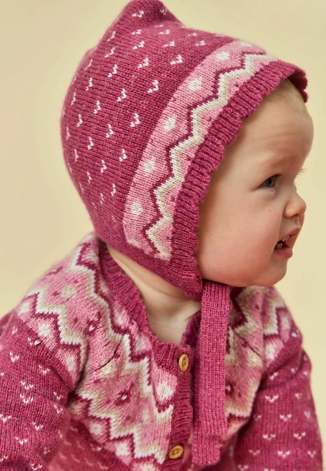 Вязаный комбинезон «все в одном» Jojo Maman Bébé, Berry Red — фото 2