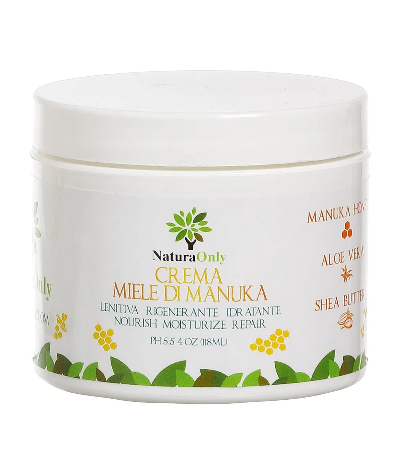 Крем Manuka Honey UMF 12+, Aloe Vera + Shea Butter + Coconut Oil, 150 мл Natura Only