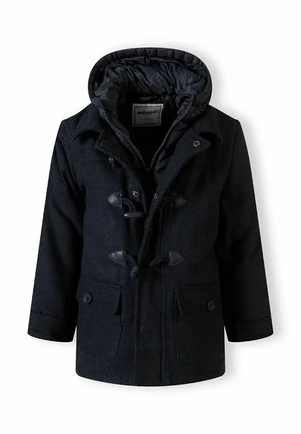 Пальто двубортное из твида Tweed duffle coat Minoti, темно-синий — фото 4