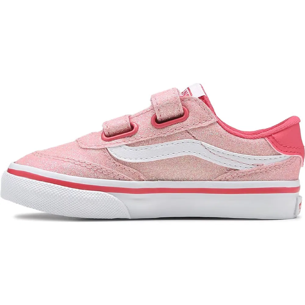 Детские низкие кроссовки Brooklyn для малышей Vans, Pink/Glitter — фото 3