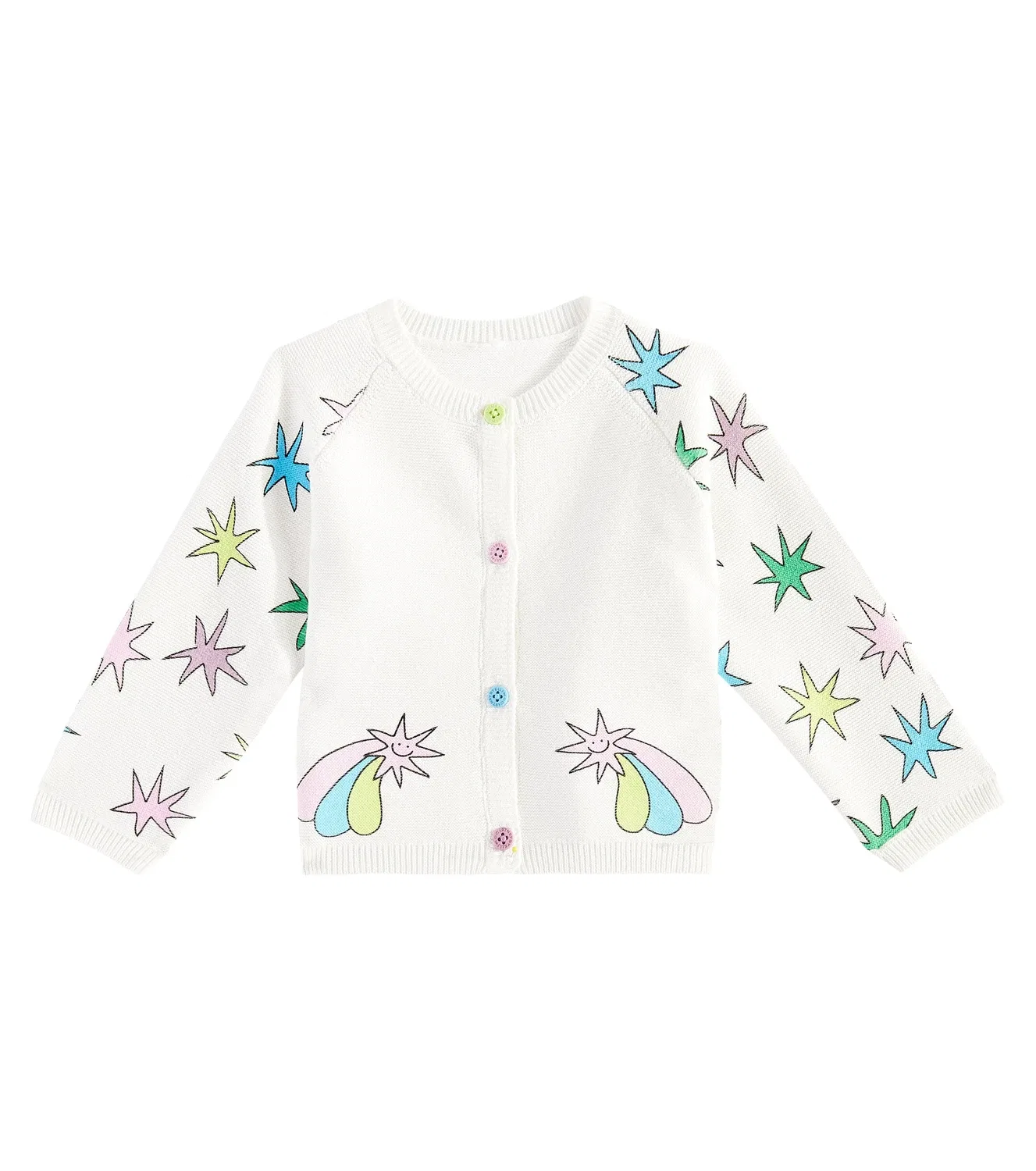 Кардиган хлопковый Stella Mccartney Kids, белый