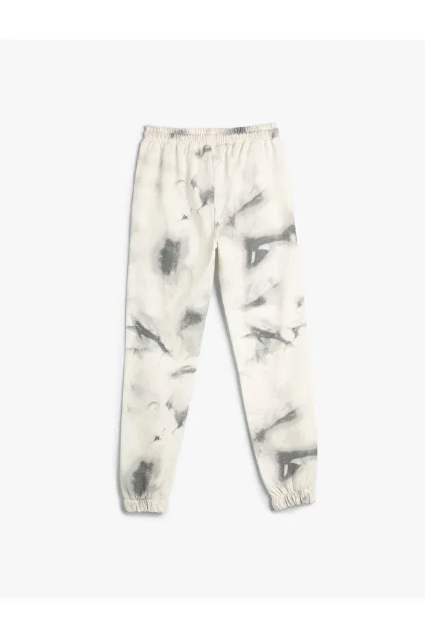 Детские спортивные штаны для мальчиков с принтом Batik Patterned Koton, Gray Patterned — фото 2