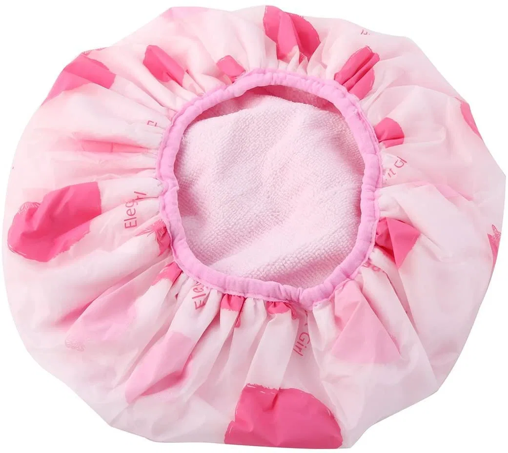 Шапочка для душа с сердечками, микрофибра, Generic, 1 шт, Large — фото 2