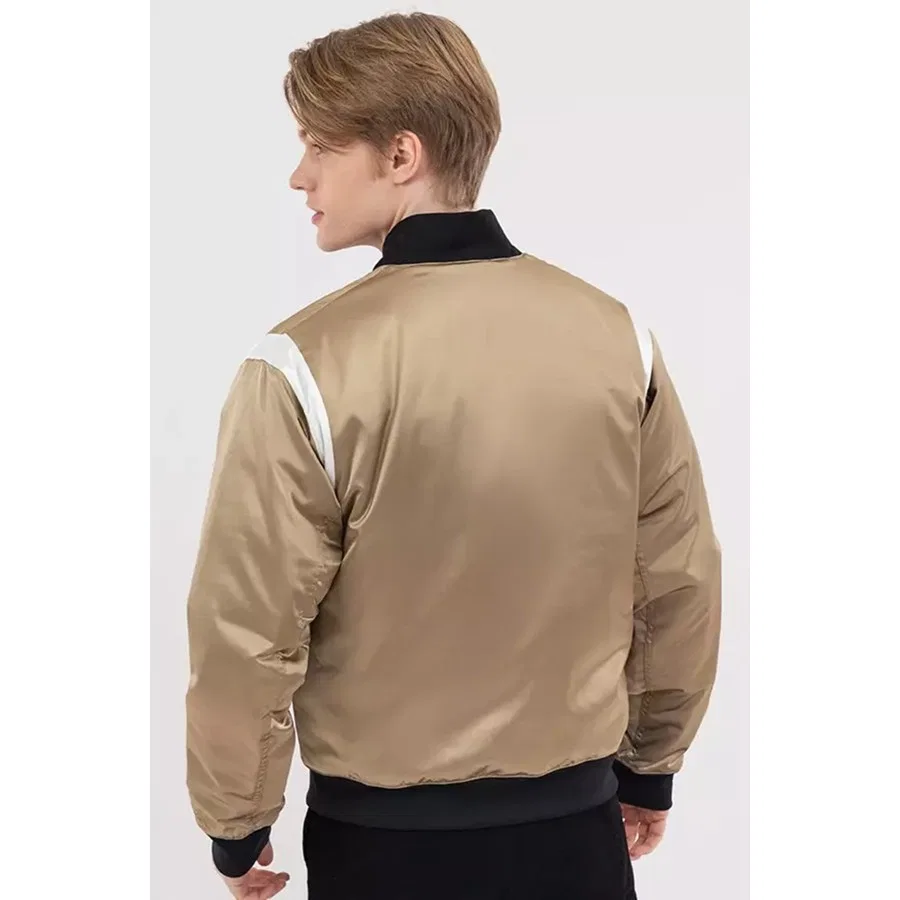 Куртка-бомбер Nike Jordan Mvp Varsity Synthetic Fill Jacket, Бежевый — фото 2