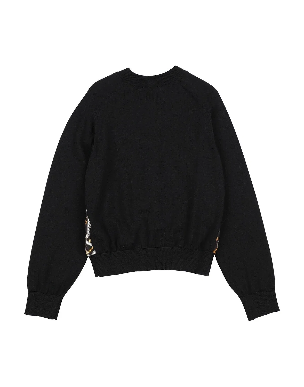 Детский кардиган для девочек из шерсти Moschino Teen, черный — фото 2