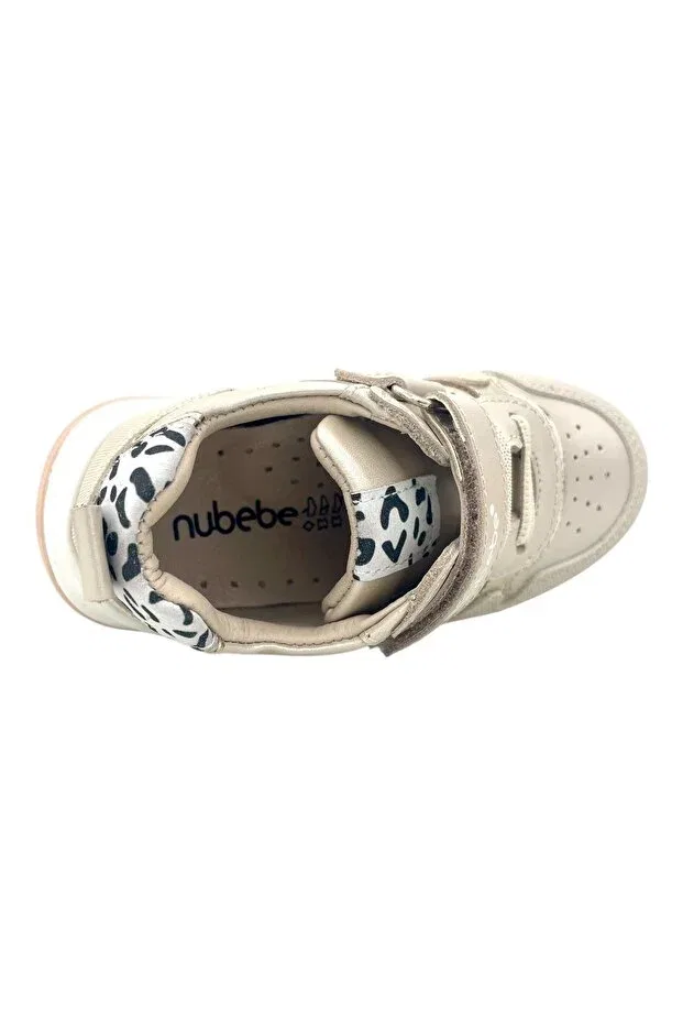 Детские туфли для девочек из натуральной кожи Nubebe, Beige — фото 4