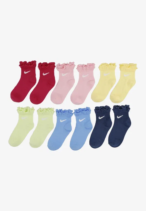 Носки 6 пар, полиэстер, Ruffle ankle 6 pack, Nike Sportswear, multi-coloured, мультиколор