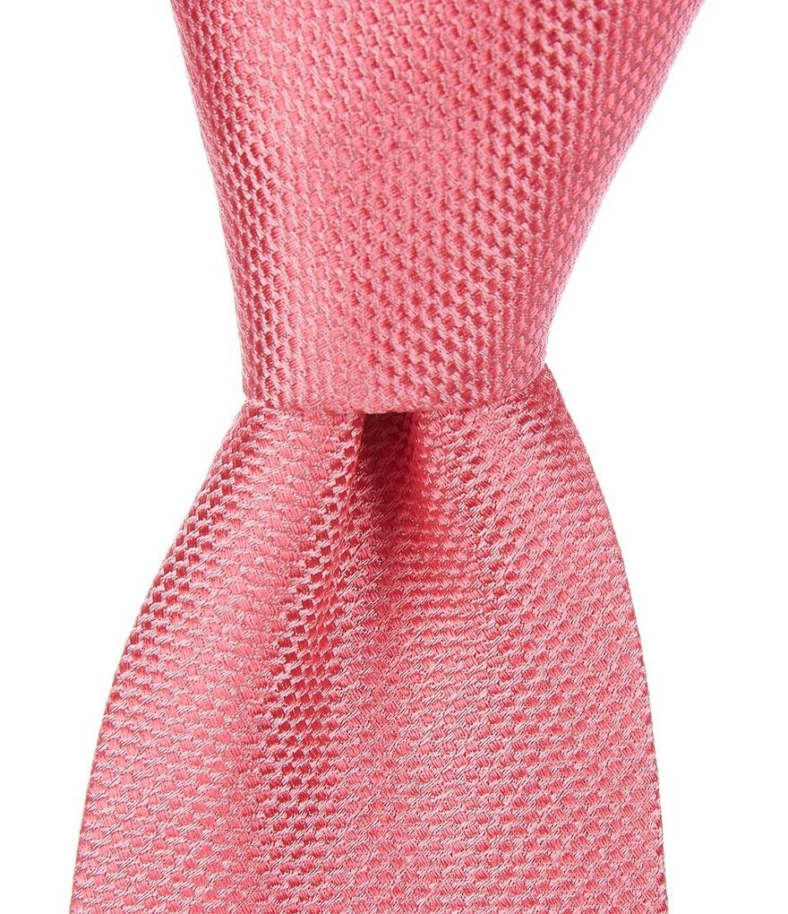 

Roundtree & Yorke с твердой текстурой 3 1/8 Тканый шелковый галстук, розовый