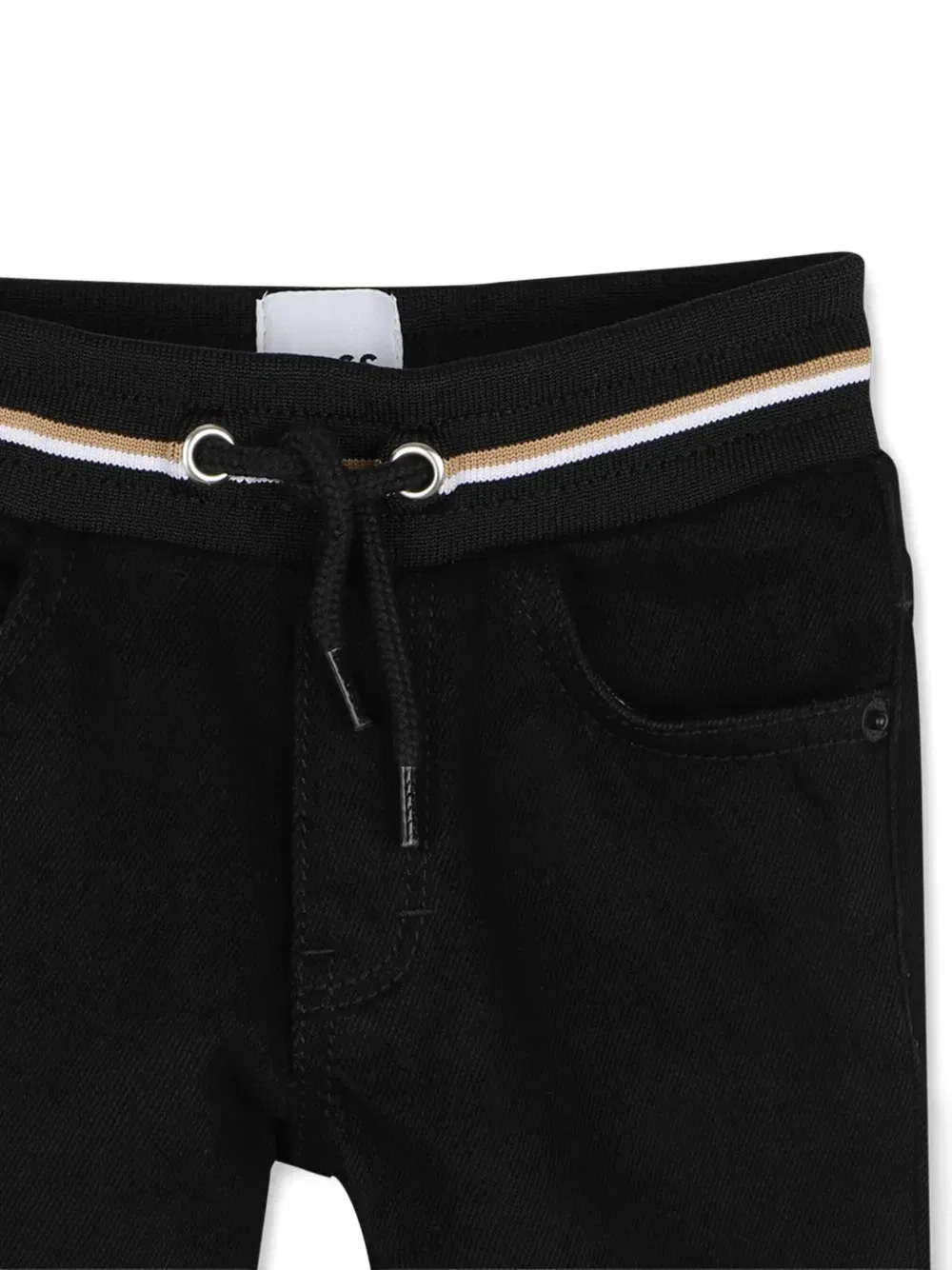 Джинсы с кулиской Boss Kidswear, черный — фото 3