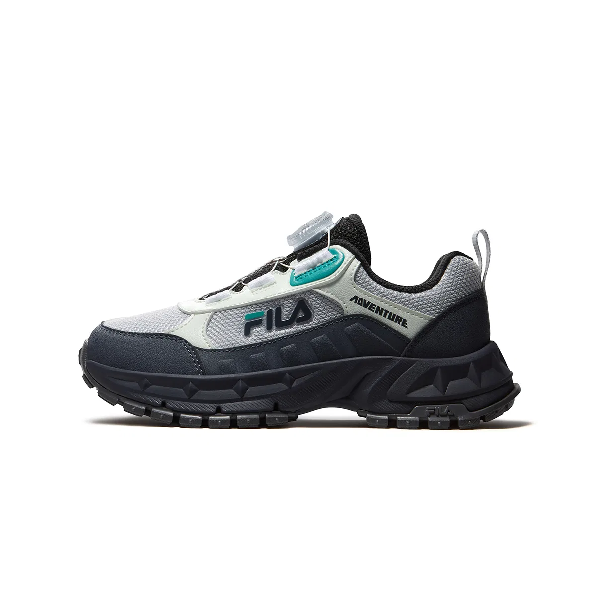 Детские кроссовки для мальчиков с шнуровкой FILA KIDS, Moon Rock Grey/Shadow Blue