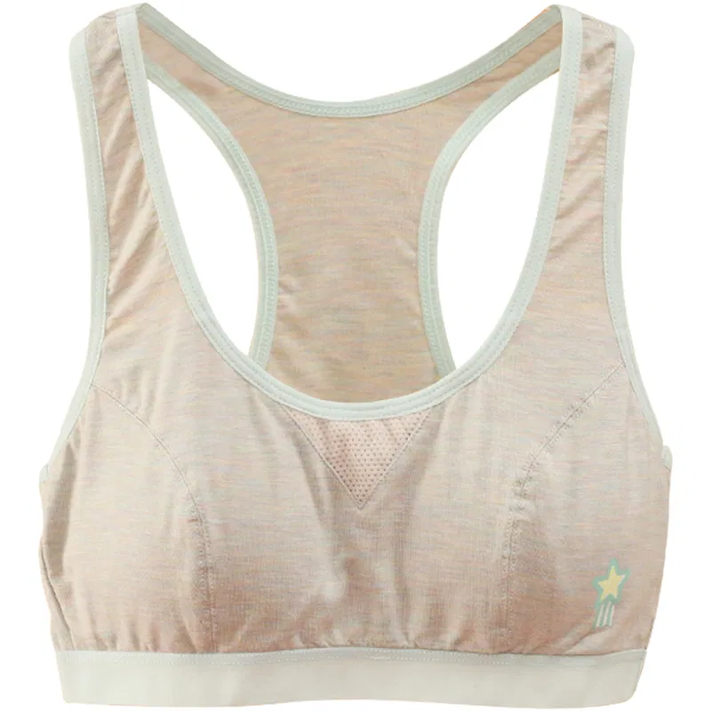 Детский бюстгальтер для девочек хлопковый Red bean, Heather Gray
