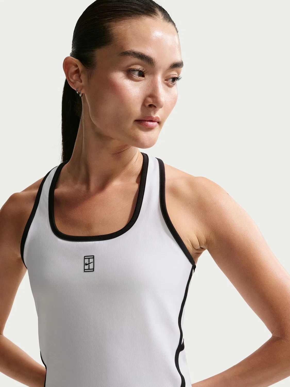 Топ теннисный Nike Advantage Dri-FIT, белый — фото 3