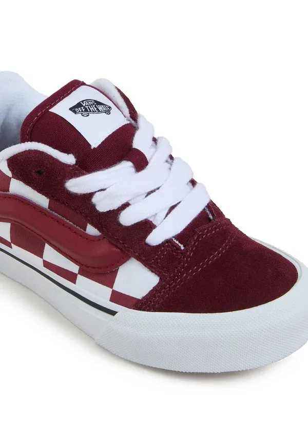Кроссовки из кожи, модель Knu skool, Vans, Dark Red, темно-красный — фото 4