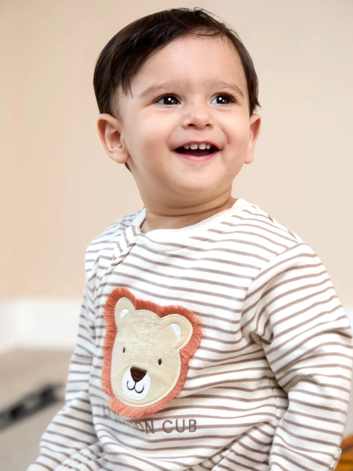 Слип с ножками, с аппликацией, полоска, JoJo Maman Bébé, слоновая кость — фото 2