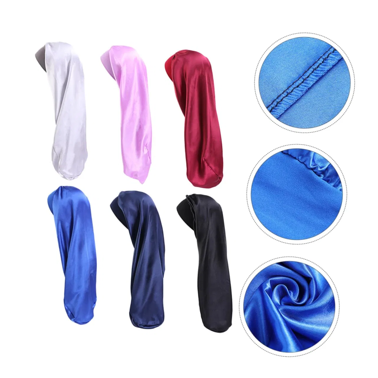 Шапочка для душа Satin, FRCOLOR, 6 шт, 66x30 см, verschiedene Farben x 2 Stück — фото 3