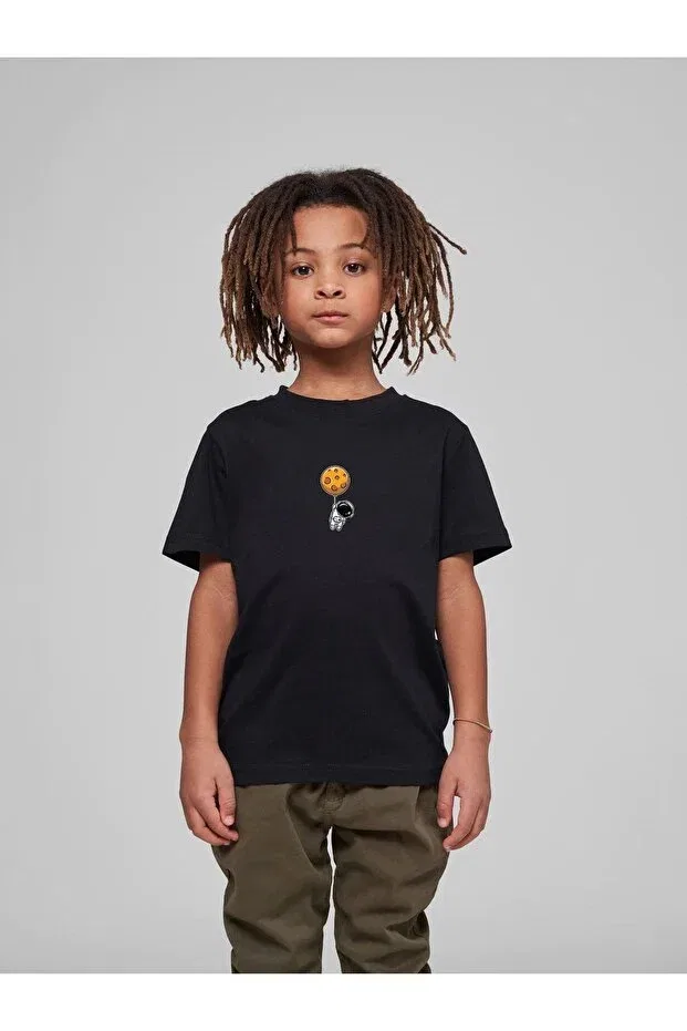Детская футболка с принтом Flying Astronaut Vask, Black I
