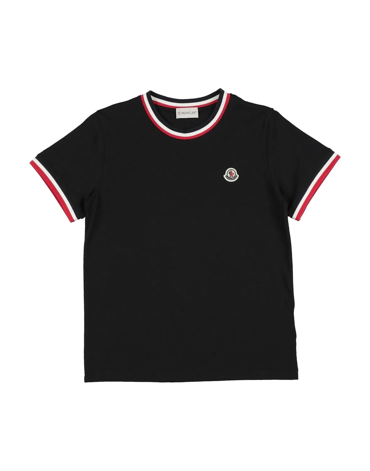 Детская футболка с коротким рукавом Moncler, черный