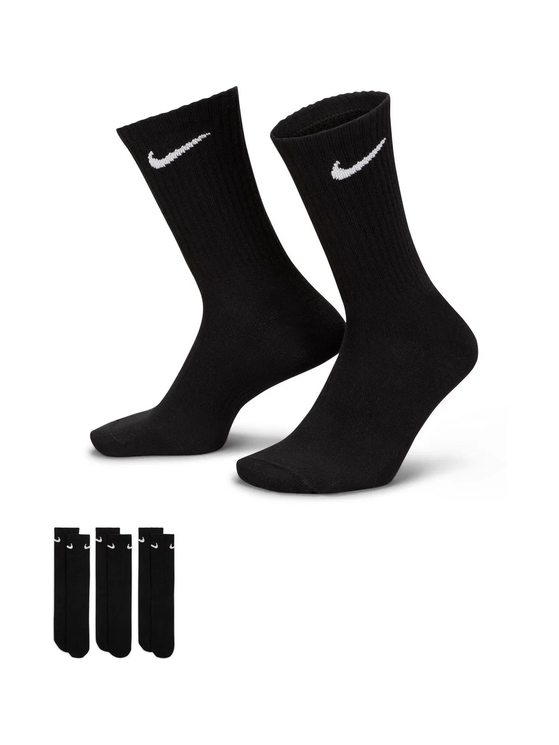 Носки повседневные, высокие Nike, черные