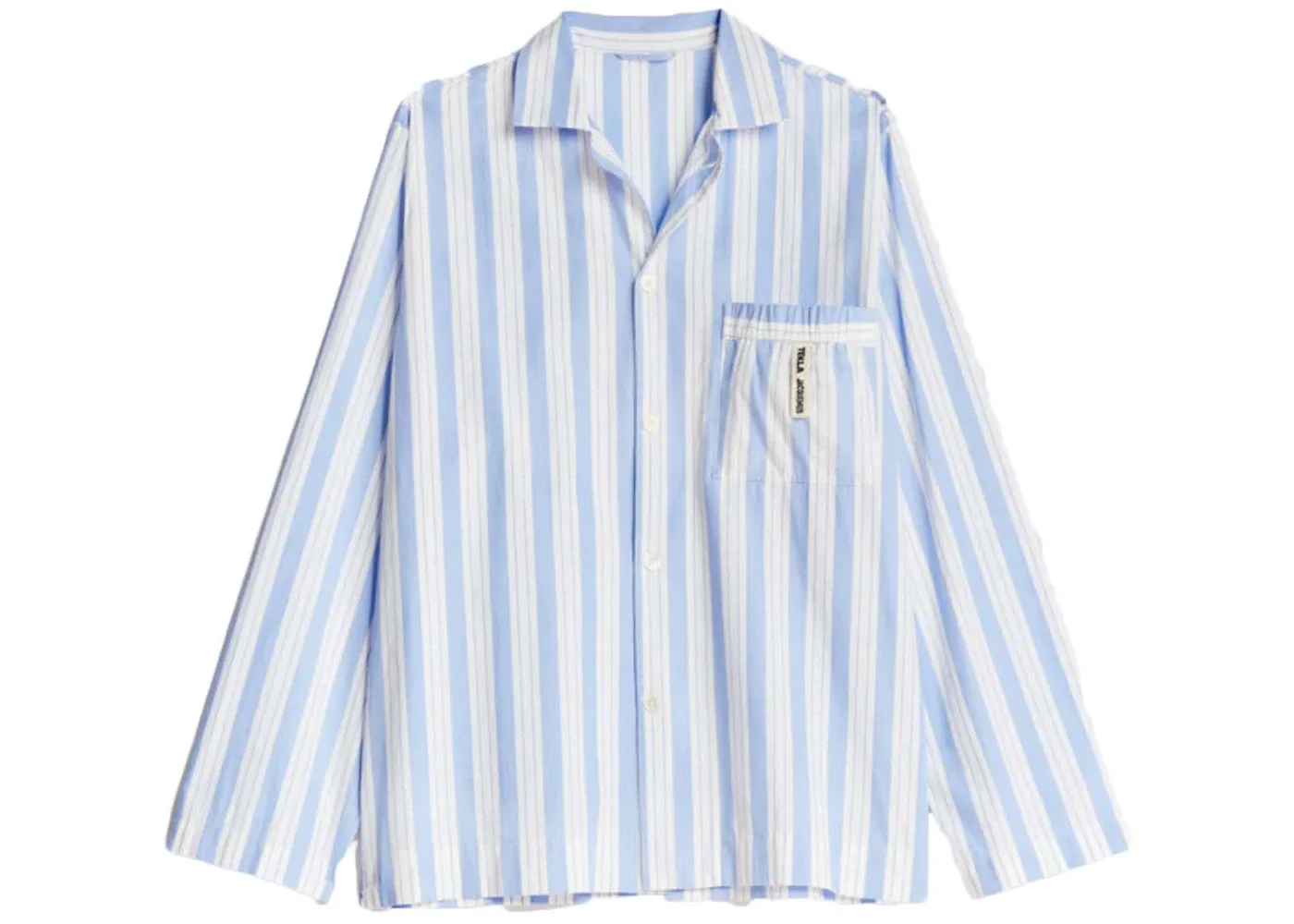 Женская пижамная рубашка с длинным рукавом La Chemise (Pocket Tag) Jacquemus, Blue White Stripe