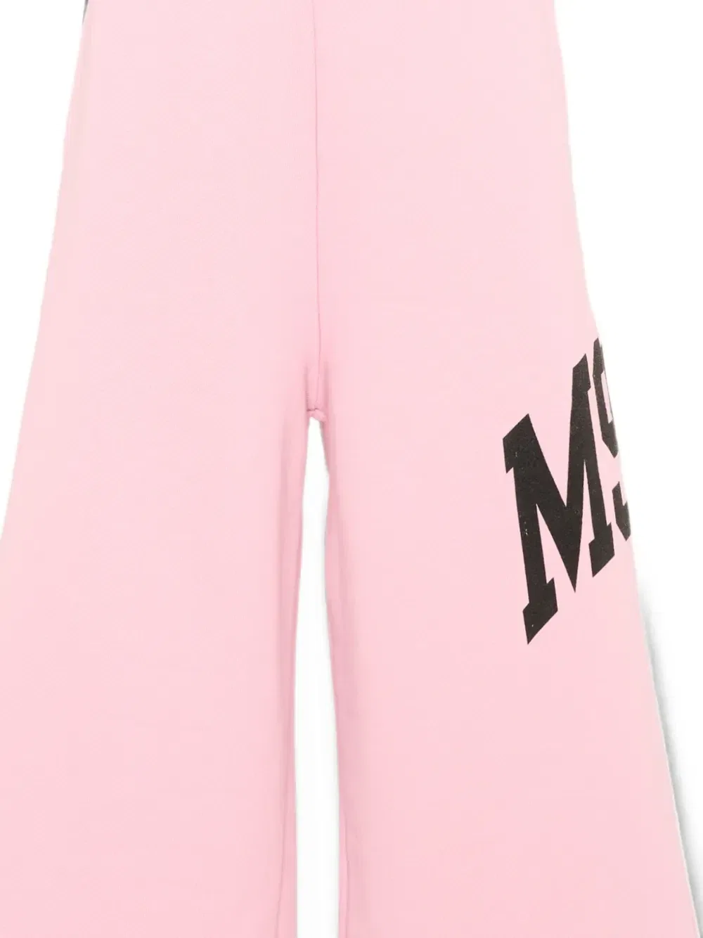 Широкие спортивные брюки с принтом логотипа Msgm Kids, розовый — фото 4