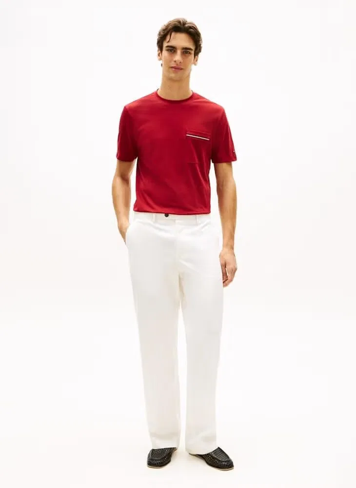 Футболка с нагрудным карманом Global Stripe Tommy Hilfiger, красный — фото 4