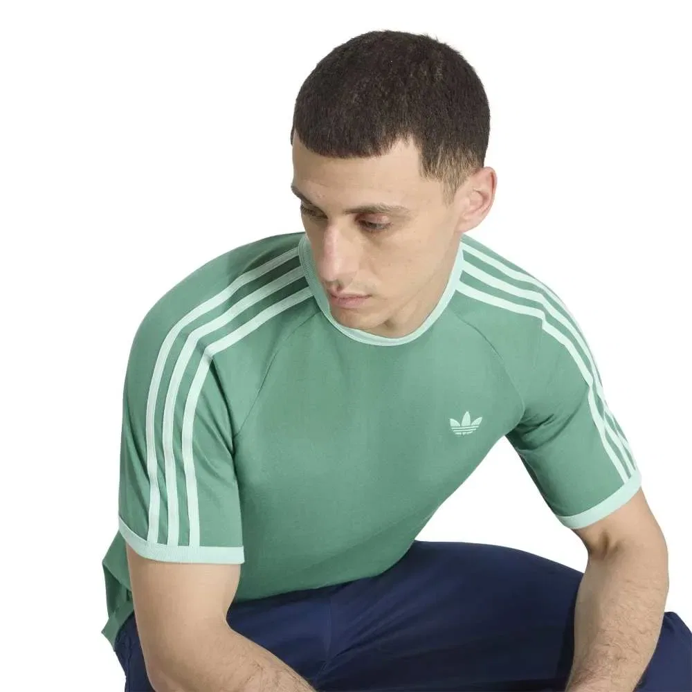 Мужская футболка с коротким рукавом Adidas Originals 3 Stripes, Green — фото 4