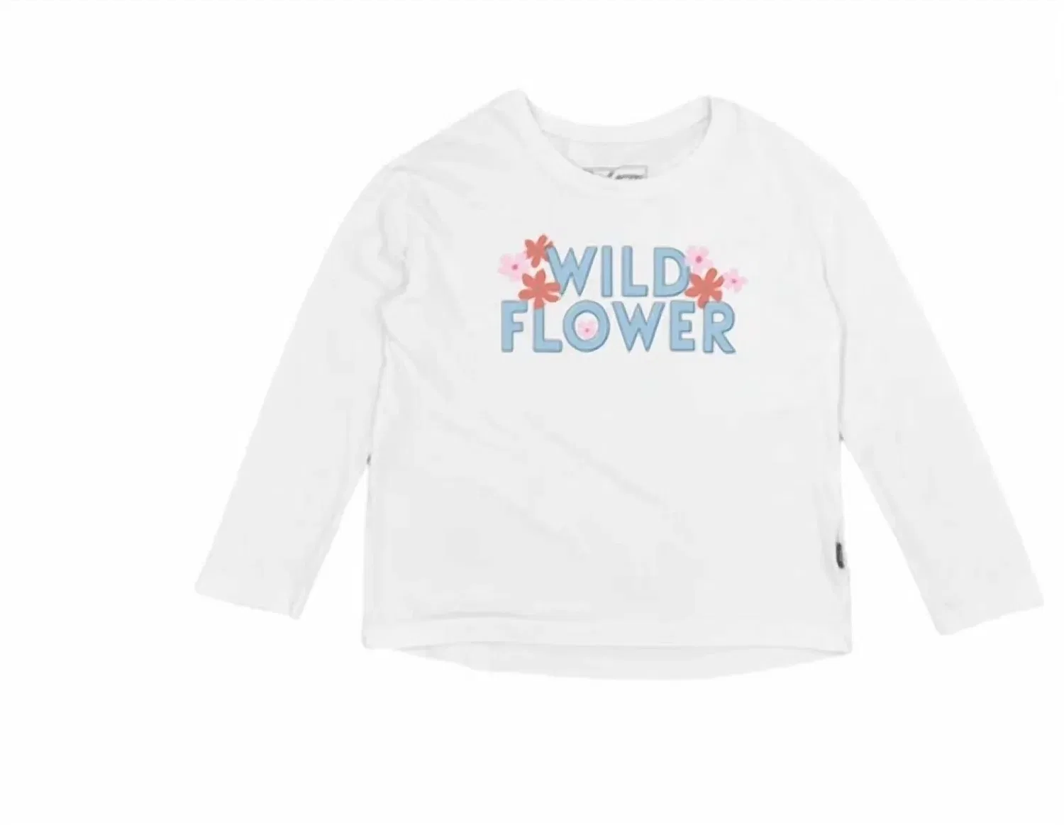 Детский лонгслив для девочек с принтом Wild Flower feather 4 arrow, White