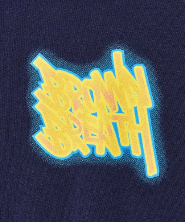 Футболка с неоновым принтом, Kids Neon Tag Tee, Brownbreath Kids, темно-синий — фото 4