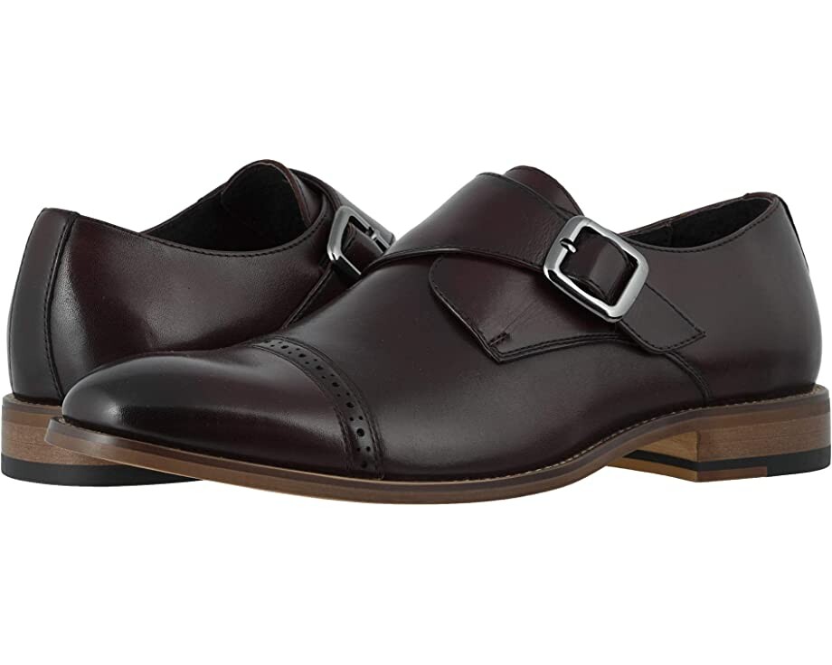 

Оксфорды Desmond Cap-Toe Monk-Strap Loafer Stacy Adams, бургундия