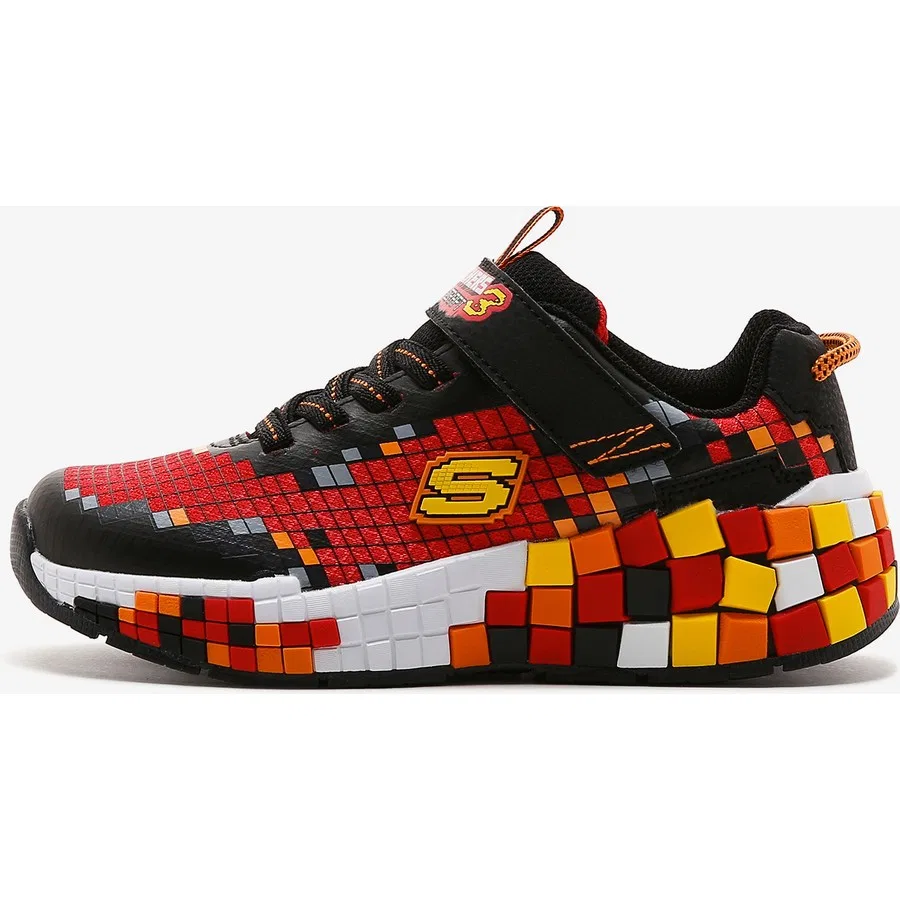 Кроссовки с пиксельным дизайном Mega-Craft 3.0 Skechers, Черно-красный