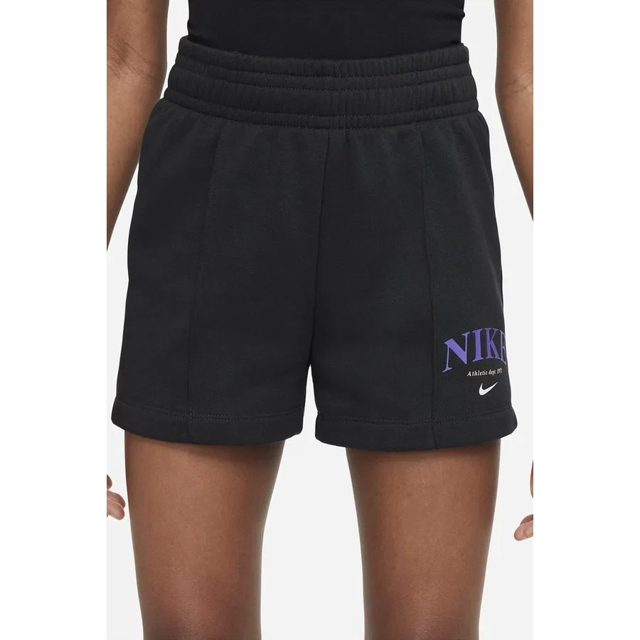 Детские шорты с регулируемым поясом Nike Sportswear, Черный — фото 2
