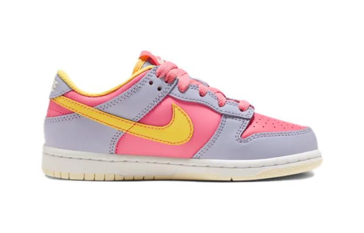 Детские кроссовки для скейтбординга с низким верхом Nike Dunk Low PS, Серый/Розовый — фото 3