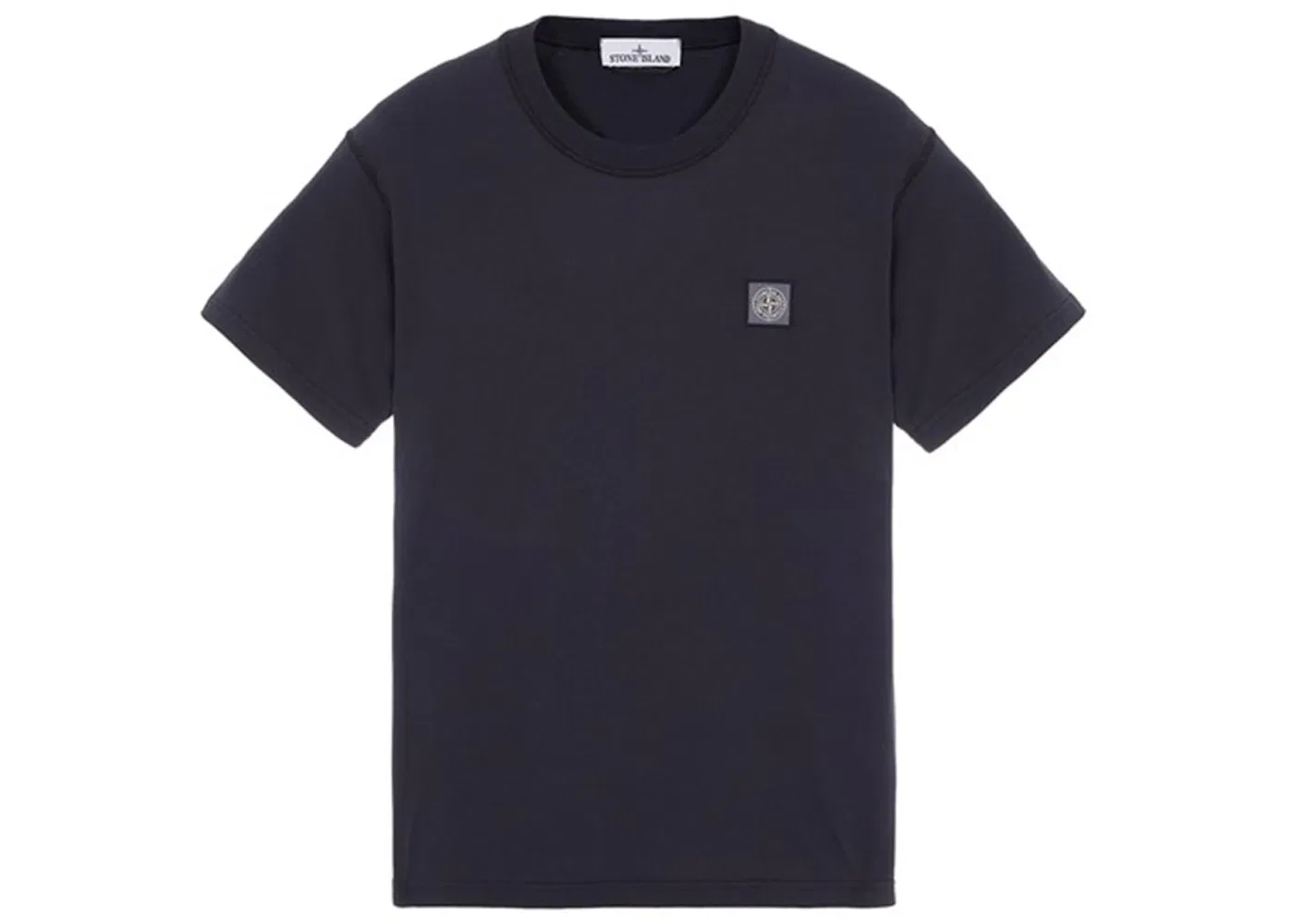 Мужская футболка из органического хлопка с эффектом Fissato Stone Island, Navy Blue