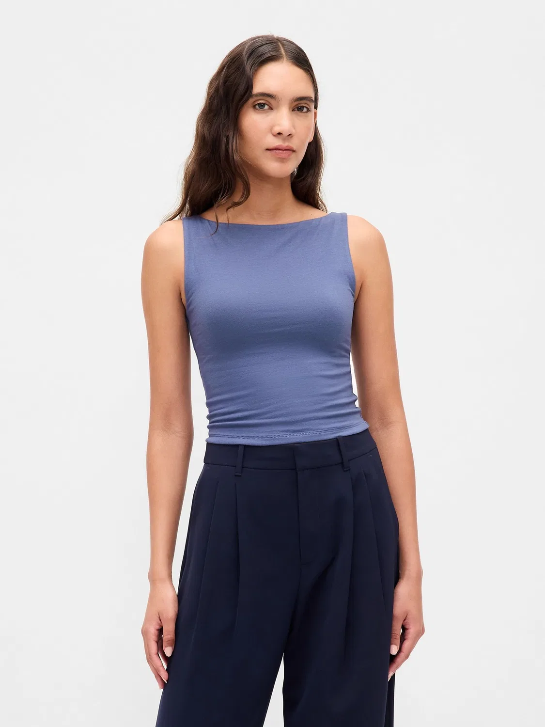 Топ-борцовка Gap Close Knit Jersey, синий
