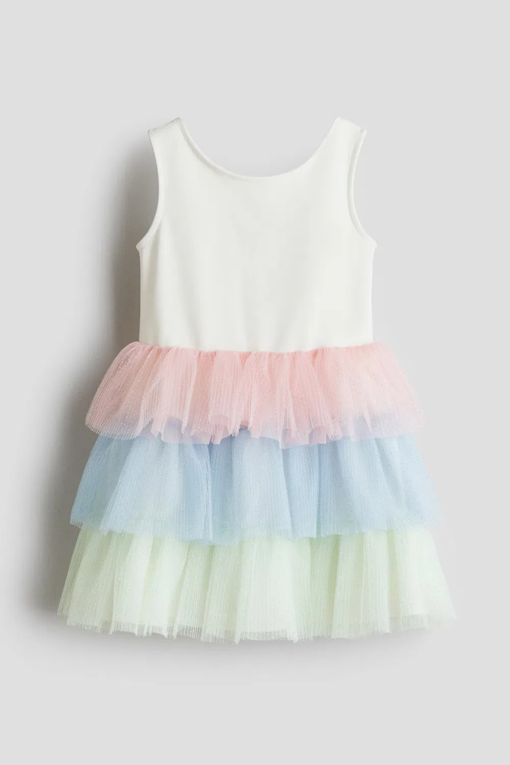 Расклешенное платье H&M, Weiß/Pastelle