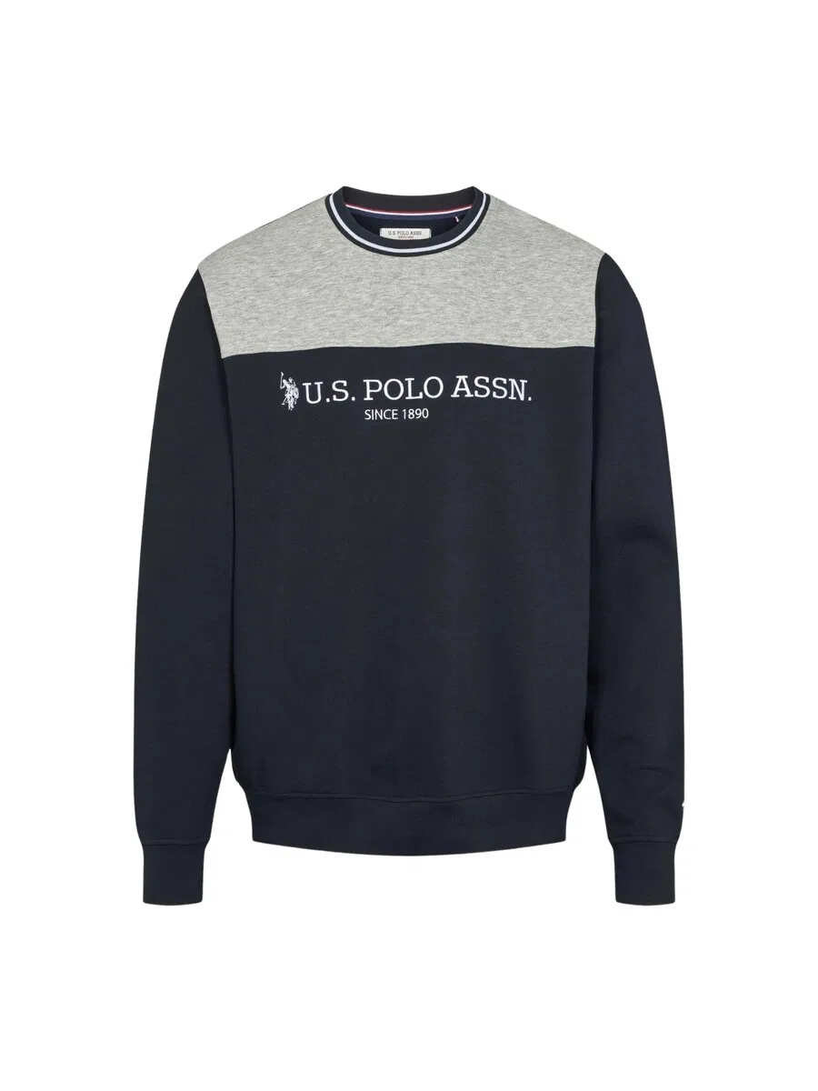 Свитер U.S. Polo Assn. 'UMCesar' серого цвета с пятнистым рисунком