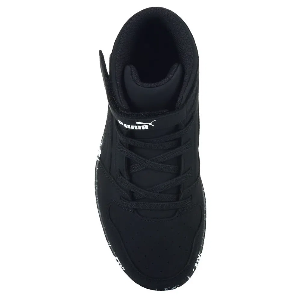 Детские высокие кроссовки Rebound Layup Puma, Black/Nubuck — фото 4