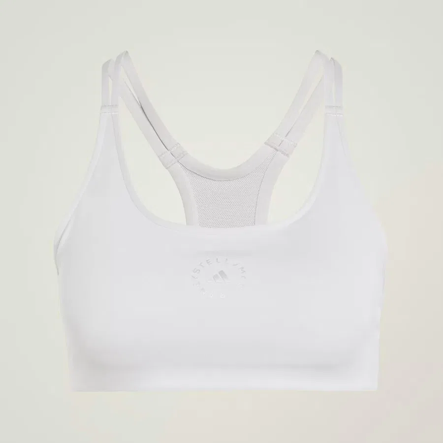 Бюстгальтер спортивный с кроем мини By Stella McCartney Running, adidas, Белый — фото 4