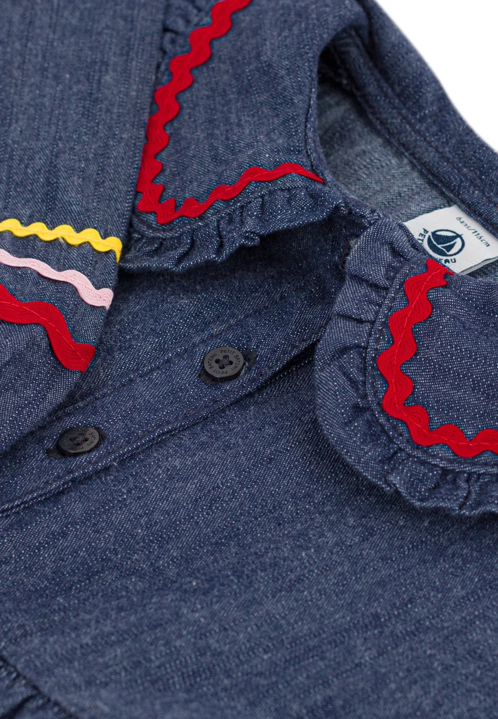 Джинсовое платье Petit Bateau, Denim Brut — фото 3