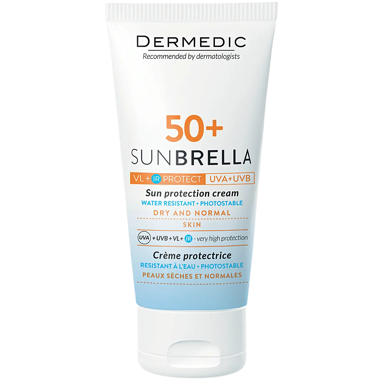 

Dermedic Sunbrella водостойкий защитный крем SPF50+ для сухой и нормальной кожи, 50 мл