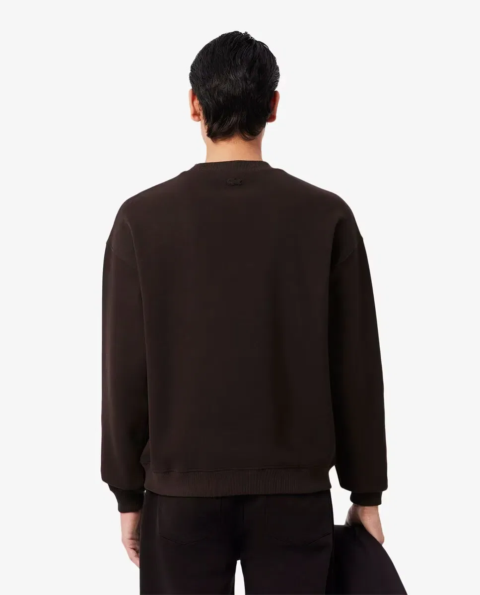 Мужской свитшот из пике с логотипом Lacoste, Marron — фото 2