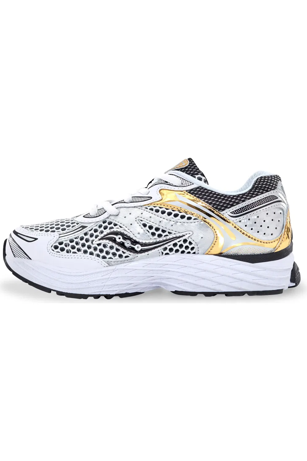 Кроссовки детские с сетчатым верхом ProGrid Omni 9 Saucony, Silver/Gold — фото 2
