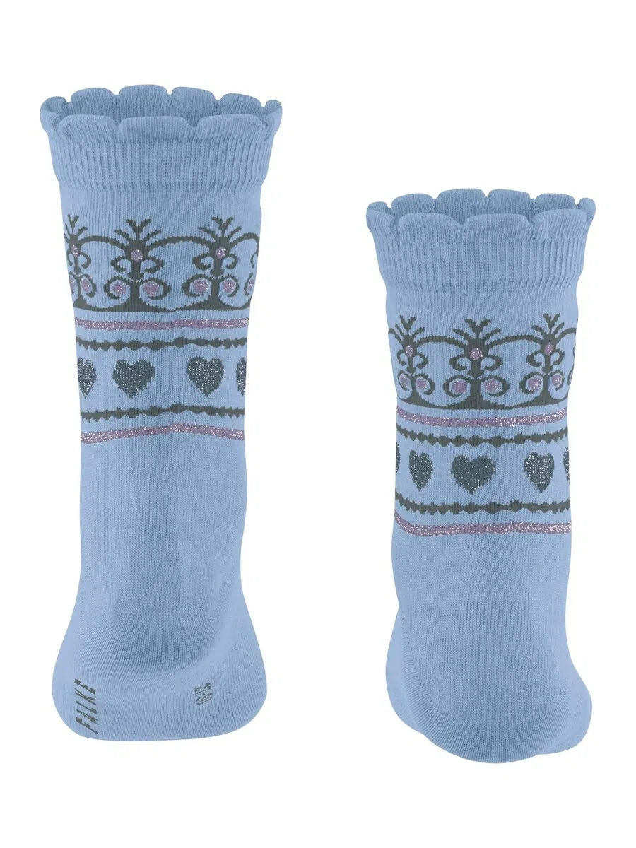 Носки FALKE 'Shiny Icecrown' светло-голубого цвета — фото 2