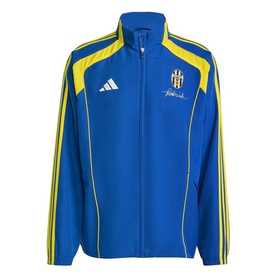 Мужской спортивный свитшот с флисовой подкладкой, модель JUVE UBP TT JM9470, adidas, Синий
