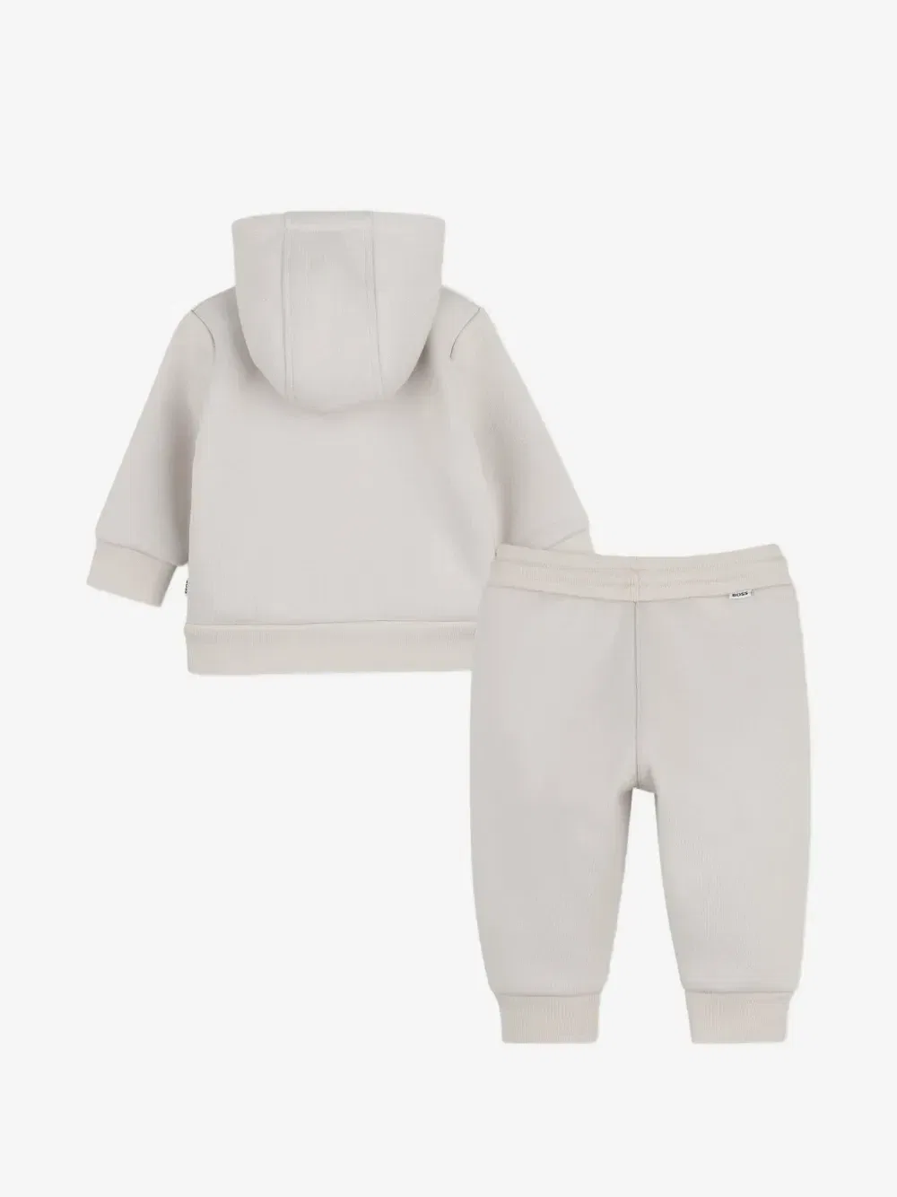 Комплект из худи и брюк с нашивкой-логотипом Boss Kidswear, бежевый — фото 2