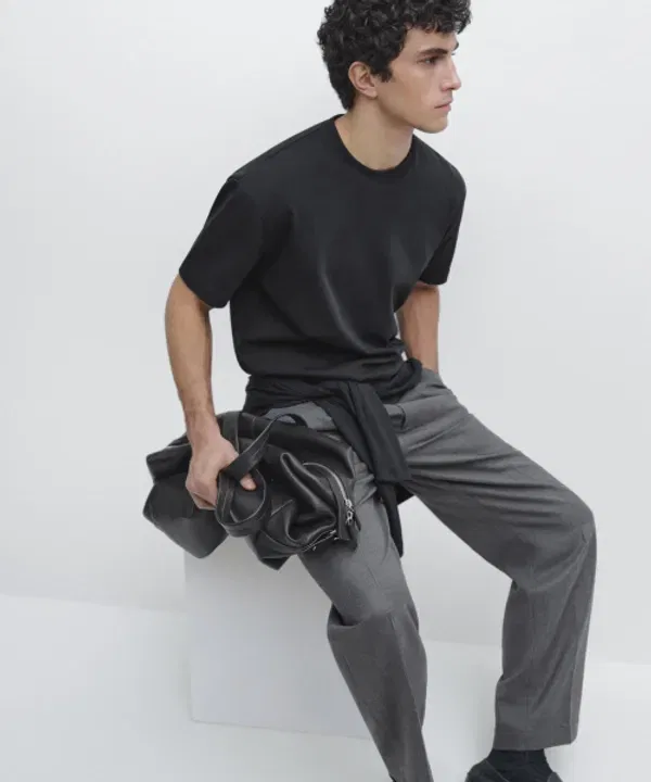 Футболка из 100% хлопка средней плотности, Massimo Dutti — фото 4