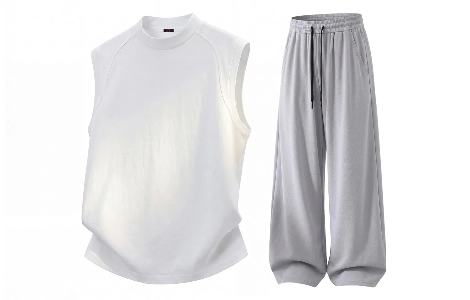 Детский комплект из двух топов на бретелях BALENO, White Light Gray