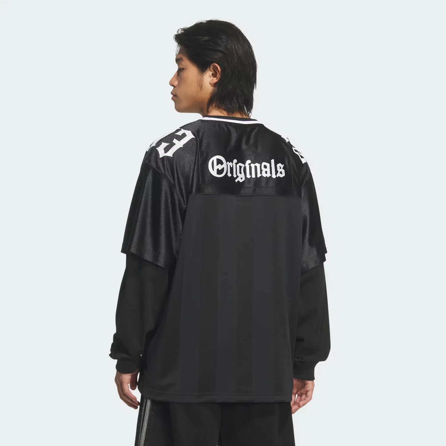 Мужская футболка свободного кроя OG M 2IN1 Jersey Adidas Originals, черный — фото 2